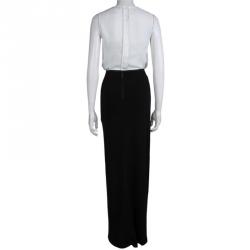 Pre Owned Alice + Olivia Black Knit Overlap Detail Maxi Skirt S