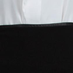 Pre Owned Alice + Olivia Black Knit Overlap Detail Maxi Skirt S
