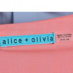 Pre Owned Alice + Olivia Pink Silk Gathered Sleeveless Top XS