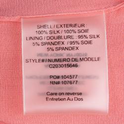 Pre Owned Alice + Olivia Pink Silk Gathered Sleeveless Top XS