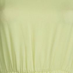 Alice + Olivia Neon Green Gathered Waist Sleevless Dress XS