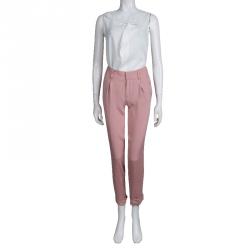 Pre Owned Alice + Olivia Pale Pink Silk Trousers XS