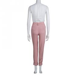 Pre Owned Alice + Olivia Pale Pink Silk Trousers XS