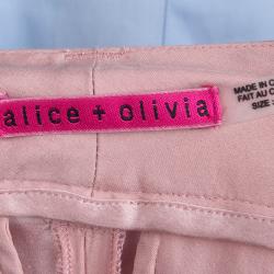 Pre Owned Alice + Olivia Pale Pink Silk Trousers XS