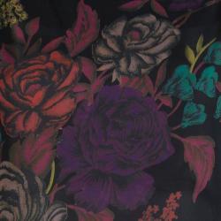 Pre Owned Alice + Olivia Black Floral Printed Long Sleeve Sheer Blouse M