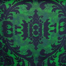 Pre Owned Alice + Olivia Green Printed Silk Plisse Sleeve Shift Dress S