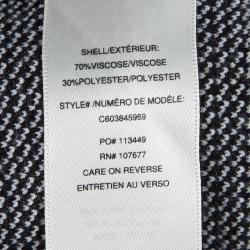 Pre Owned Alice +Olivia Monochrome Striped Rib Knit Cropped Top M