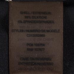 Pre Owned Alice + Olivia Black Tiger Printed Sheer Silk Cropped Shirt XS