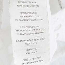 Pre Owned Alice + Olivia White Eyelet Lace Sleeveless Cropped Top S