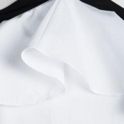 Pre Owned Alice + Oliva White Cotton Alyssa Off Shoulder Halter Top S