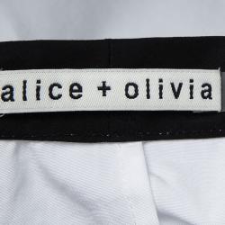 Pre Owned Alice + Oliva White Cotton Alyssa Off Shoulder Halter Top S