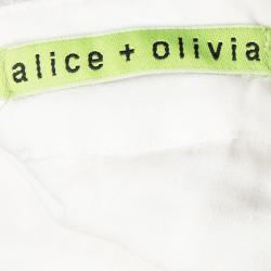 Alice + Olivia Cream Floral Lace Maxi Skirt M