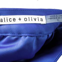 Alice + Olivia Cobalt Blue Tina Satin Maxi Skirt XS