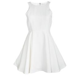 Pre Owned Alice + Olivia Off White Sleeveless Skater Dress XS