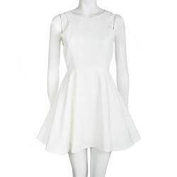 Pre Owned Alice + Olivia Off White Sleeveless Skater Dress XS