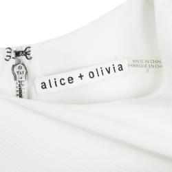 Pre Owned Alice + Olivia Off White Sleeveless Skater Dress XS