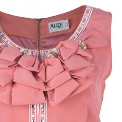 Alice By Temperley Pink Embellished Sleeveless Dress M