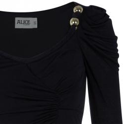 مملوكة مسبقًا فستان أليس باي تيمبرلي بأكمام طويلة أسود S