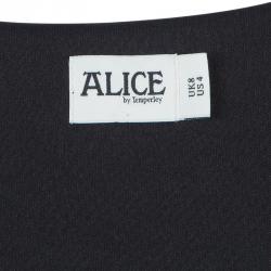 مملوكة مسبقًا فستان أليس باي تيمبرلي بأكمام طويلة أسود S