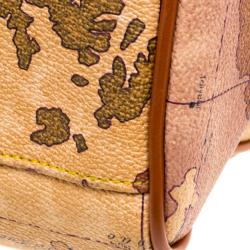 Alviero Martini 1A Classe Beige Geo Print Coated Canvas Satchel