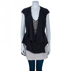 Antonio Berardi Black Lace Insert Top M