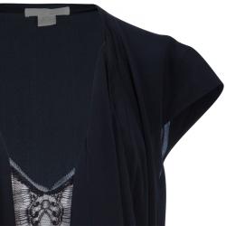 Antonio Berardi Black Lace Insert Top M