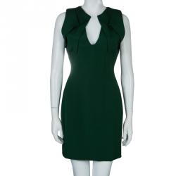 Antonio Berardi Dark Green Bodycon Sleeveless Dress M