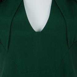 Antonio Berardi Dark Green Bodycon Sleeveless Dress M