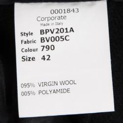 Antonio Berardi Black Wool High Waist Pants M