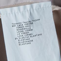 Pre Owned Armani Collezioni Beige Wide Leg Trousers L