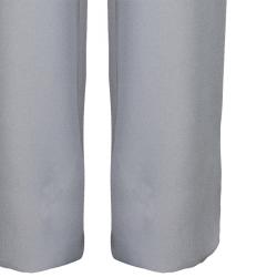 Pre Owned بنطلون أرماني كوليزوني رصاصي بأرجل عريضة M