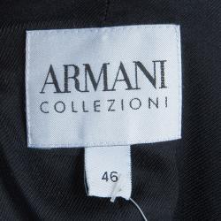 Pre Owned Armani Collezioni Black Notched Collar Blazer L