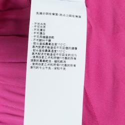 Pre Owned فستان أرماني كوليزيوني حرير وردي بخصر مطاطي وأكمام قصيرة L