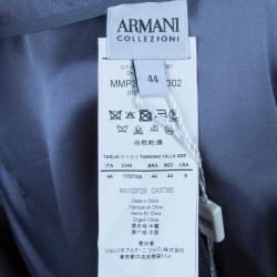 Pre Owned Armani Collezioni Charcoal Wide Leg Trousers M