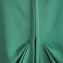 Armani Collezioni Pastel Green Ruched Detail Zip Front Jacket L