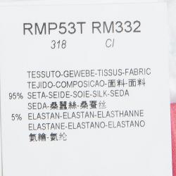 مملوكة مسبقًا Armani Collezioni Pink Silk Pleat Detail Divided Skirt M