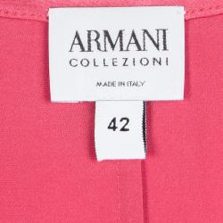 مملوكة مسبقًا Armani Collezioni Pink Silk Sleeveless Top M