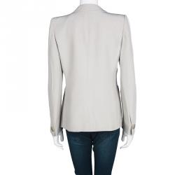 Pre Owned Armani Collezioni Grey Notched Collar Tailored Blazer M