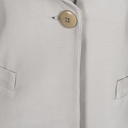 Pre Owned Armani Collezioni Grey Notched Collar Tailored Blazer M