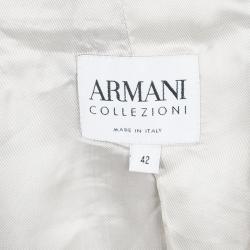 Pre Owned Armani Collezioni Grey Notched Collar Tailored Blazer M