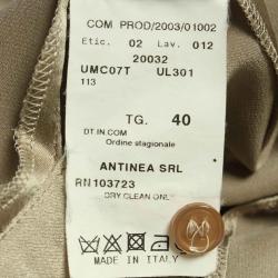 Pre Owned Armani Collezioni Beige Silk Wrap Top S