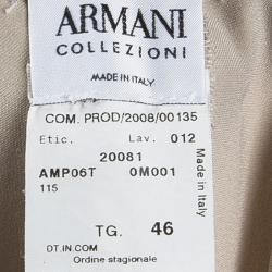 Pre Owned Armani Collezioni Beige Wide Leg Pants L