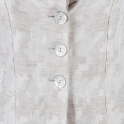 Pre Owned Armani Collezioni Beige White Jacket S