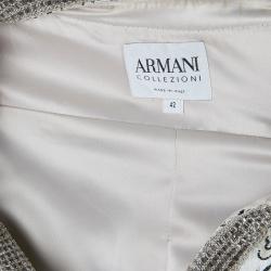 مملوكة مسبقًا جاكيت أرماني كوليزوني أحادي اللون بزرين M