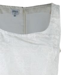 Pre Owned Armani Collezioni Off-white Textured Dress M