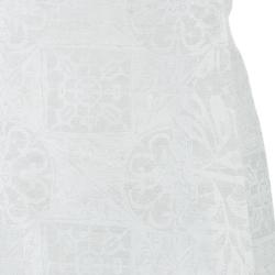 Pre Owned Armani Collezioni Off-white Textured Dress M