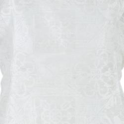 Pre Owned Armani Collezioni Off-white Textured Dress M