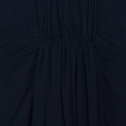 Pre Owned Armani Collezioni Black Sleeveless Gathered Dress M