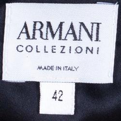 Pre Owned Armani Collezioni Black Sleeveless Gathered Dress M