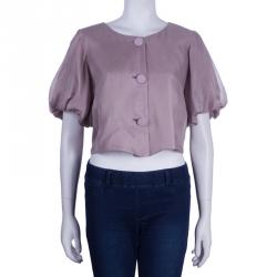 Pre Owned Armani Collezioni Grey Short Jacket M